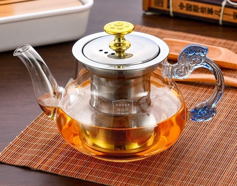 Glass Tea Pot with Stainless Steel Infuser