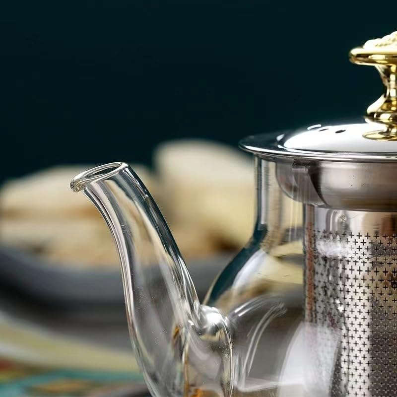 Glass Tea Pot with Stainless Steel Infuser