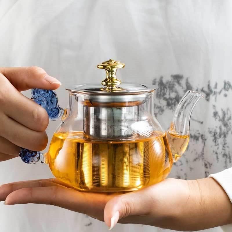Glass Tea Pot with Stainless Steel Infuser